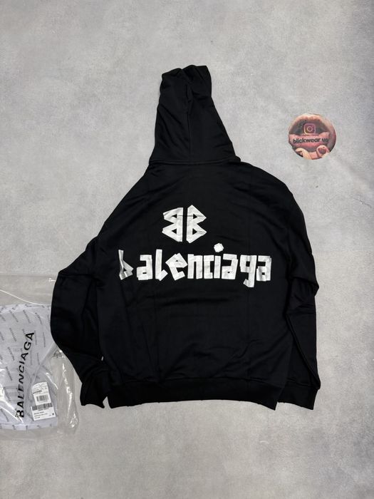 Худи Balenciaga Scotch Black white S M L bb vetements rick owens project gr acne studios — фото 6